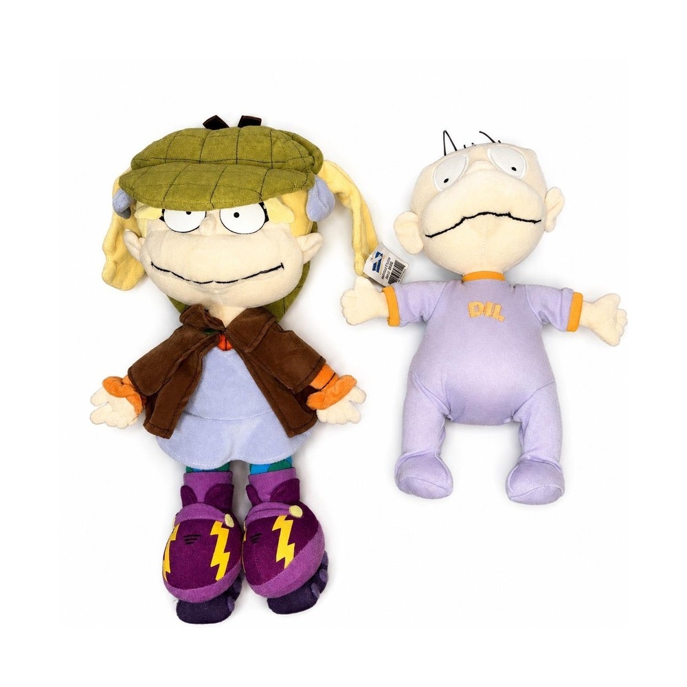 Rugrats Plush Lot Angelica Blockbuster Exclusive & Dil Nickelodeon Stuffed Toys